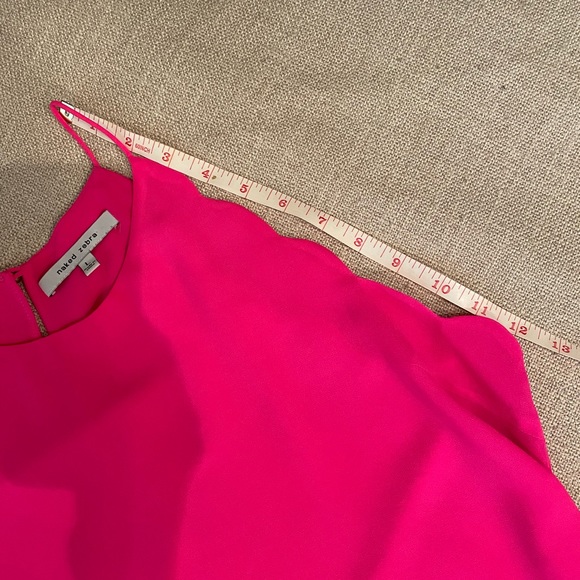 Naked Zebra boutique hot pink scalloped tank - Picture 9 of 12
